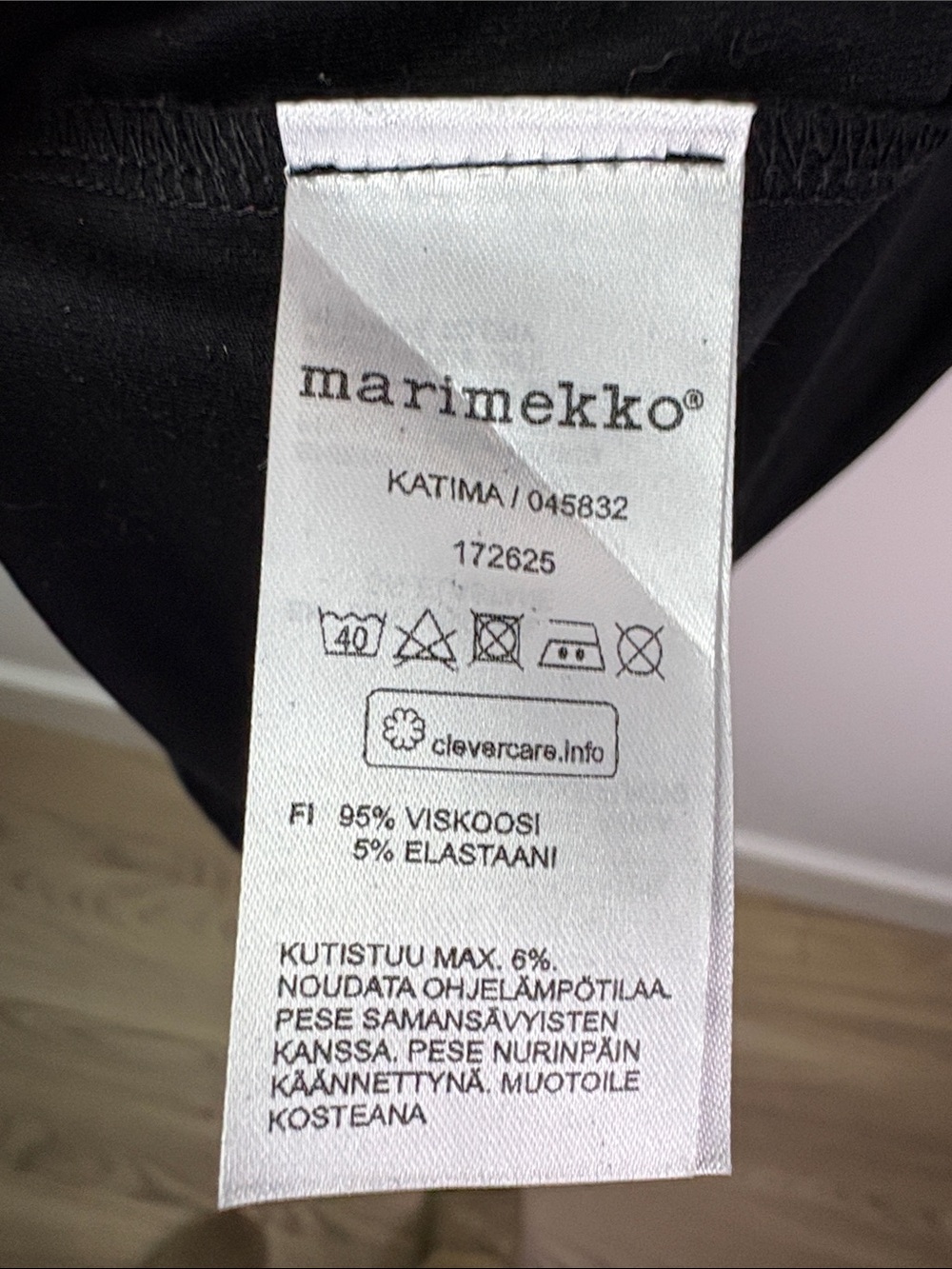 Marimekko Black Oversized black midi length Dress size L - Picture 7 of 8